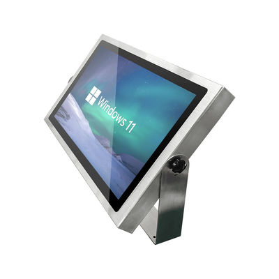 15" IP69K waterproof stainless steel 316L yoke mount pcap touch panel PC industrial AIO