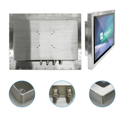 15" IP69K waterproof stainless steel 316L yoke mount pcap touch panel PC industrial AIO