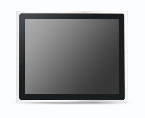 Aluminum Alloy Pure Flat Bezel IP65 Front Resistive Pcap Touch Industrial PC Panel Mounted PC