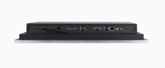 Aluminum Alloy Pure Flat Bezel IP65 Front Resistive Pcap Touch Industrial PC Panel Mounted PC