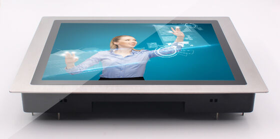 19" Stainless Steel Front Bezel Industrial Touch Screen Monitor Industrial Grade Display for kiosk, Automation and Control Systems
