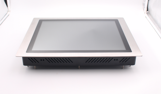 19" Stainless Steel Front Bezel Industrial Touch Screen Monitor Industrial Grade Display for kiosk, Automation and Control Systems